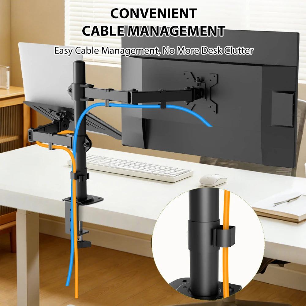 Support double écran & ordinateur portable – Bureau