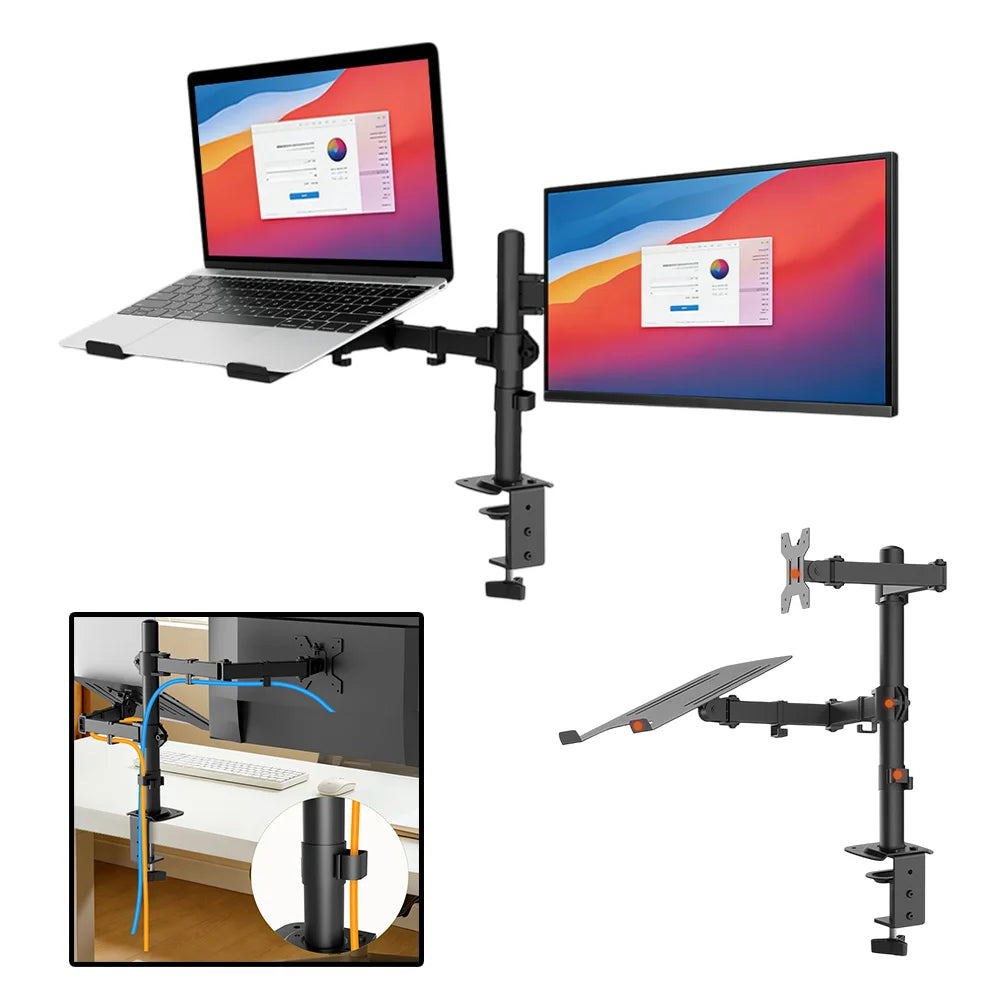 Support double écran & ordinateur portable – Bureau