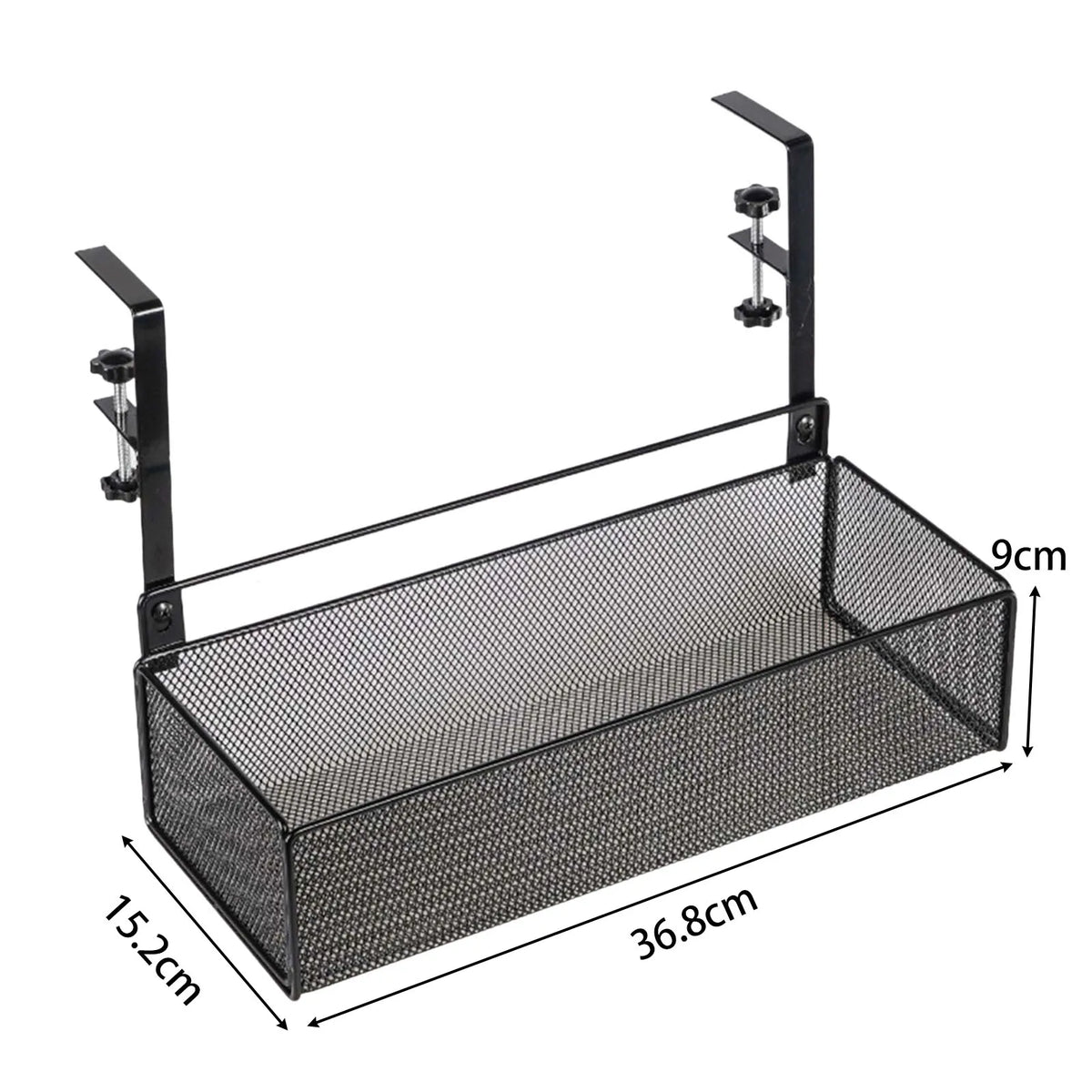 Panier grillagé sous bureau à pince – Grande capacité