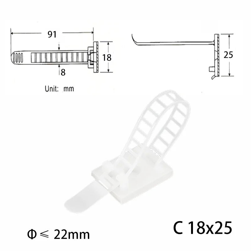 Clips range-câbles USB – Pack de 10