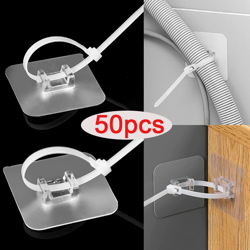 Supports adhésifs pour serre-câbles – 10 à 50 pièces