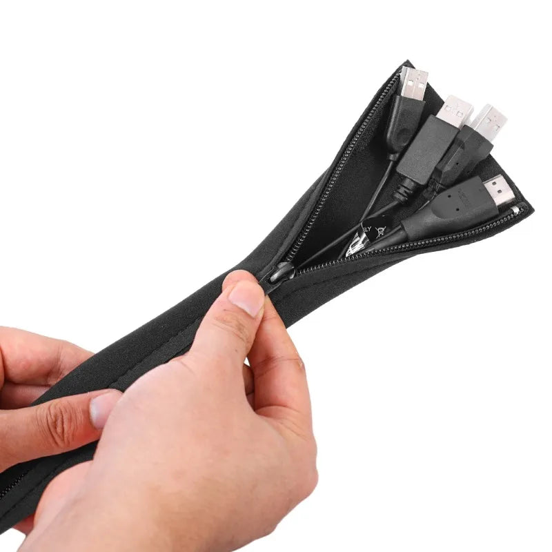 Gaine zippée cache-câbles flexible