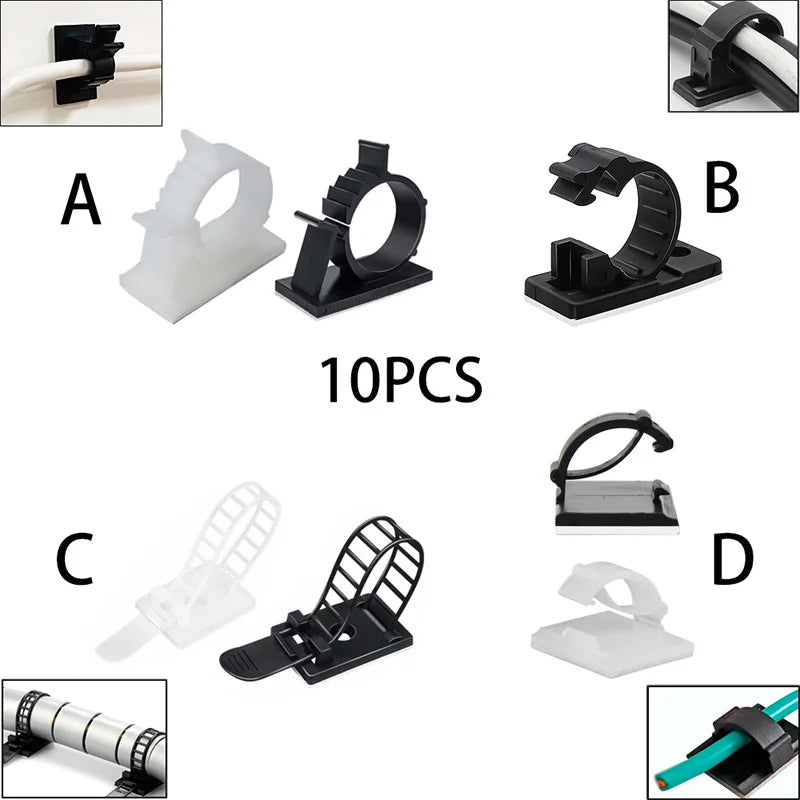Clips range-câbles USB – Pack de 10