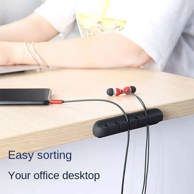 Organiseur silicone adhésif pour câbles