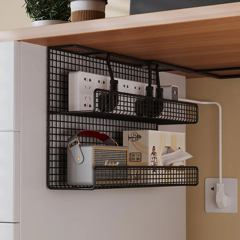 Goulotte sous bureau pour multiprise – Sans perçage