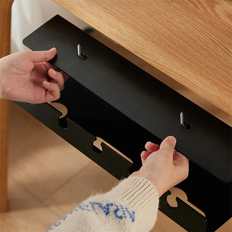Panier à câbles sous bureau à pince – Sans perçage