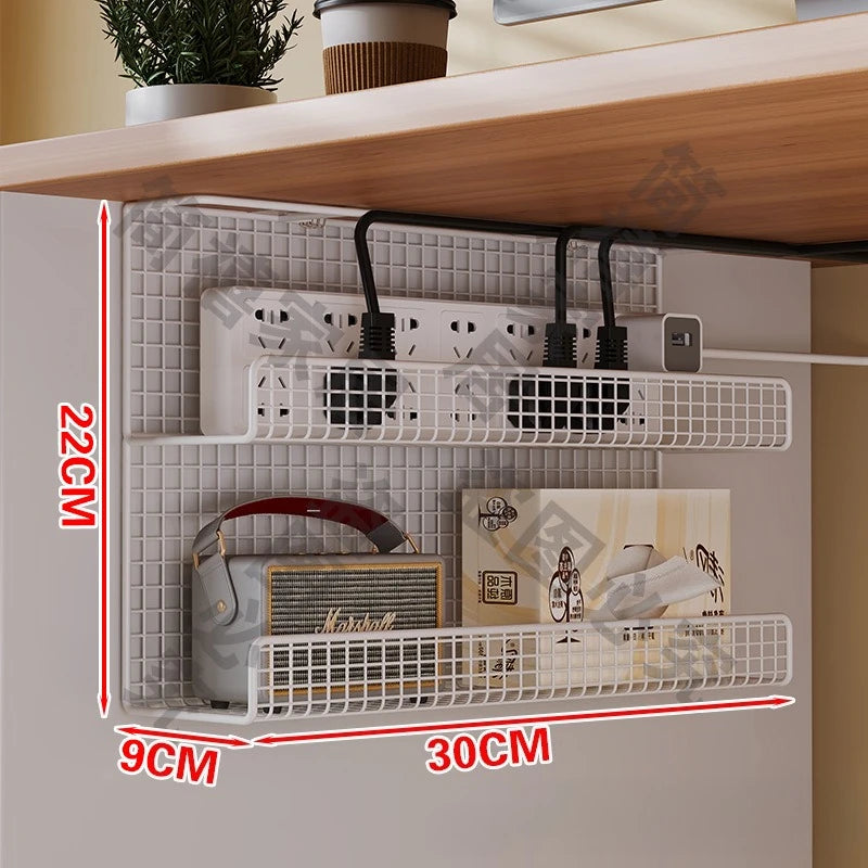 Goulotte sous bureau pour multiprise – Sans perçage