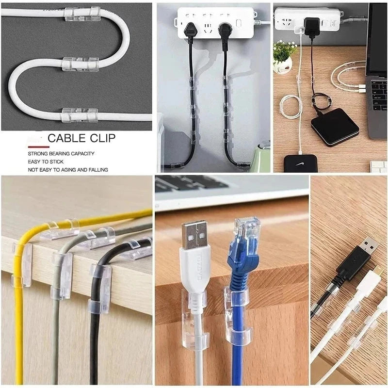 Clips adhésifs de gestion des câbles – 16 à 40 pièces