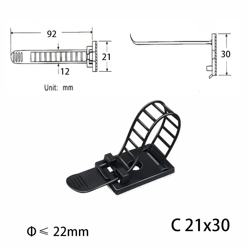 Clips range-câbles USB – Pack de 10