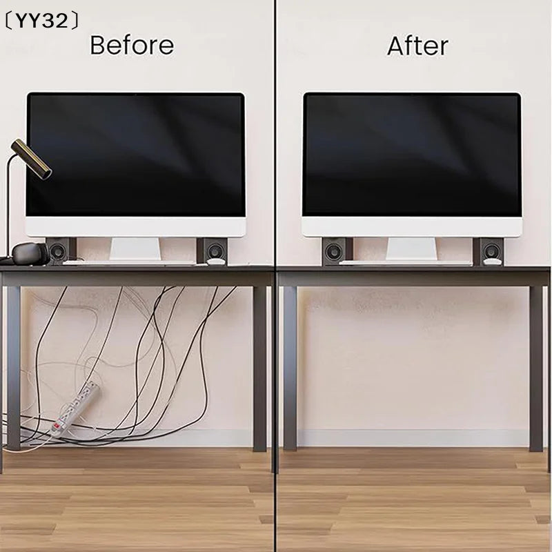 Goulotte PVC 40 cm sous bureau – Sans perçage