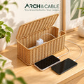 Arch & Cable — Boîte cache-câbles tressée pour multiprise