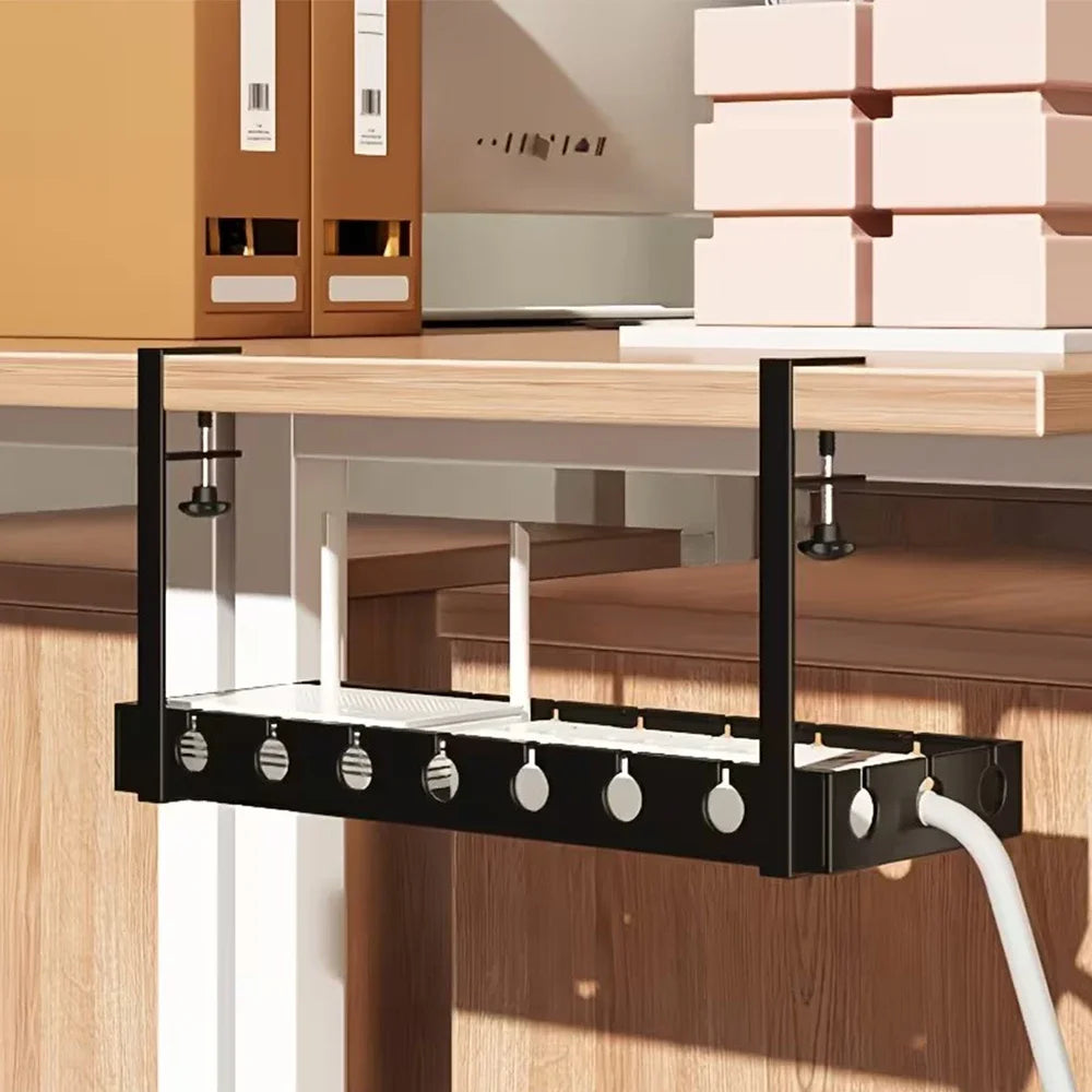 Kit goulotte sous bureau à pince – Sans perçage
