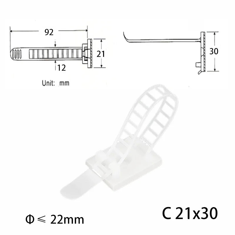 Clips range-câbles USB – Pack de 10