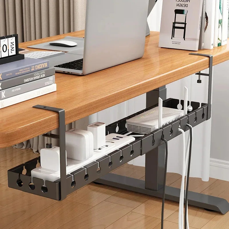 Goulotte extensible sous bureau à pince – Métal