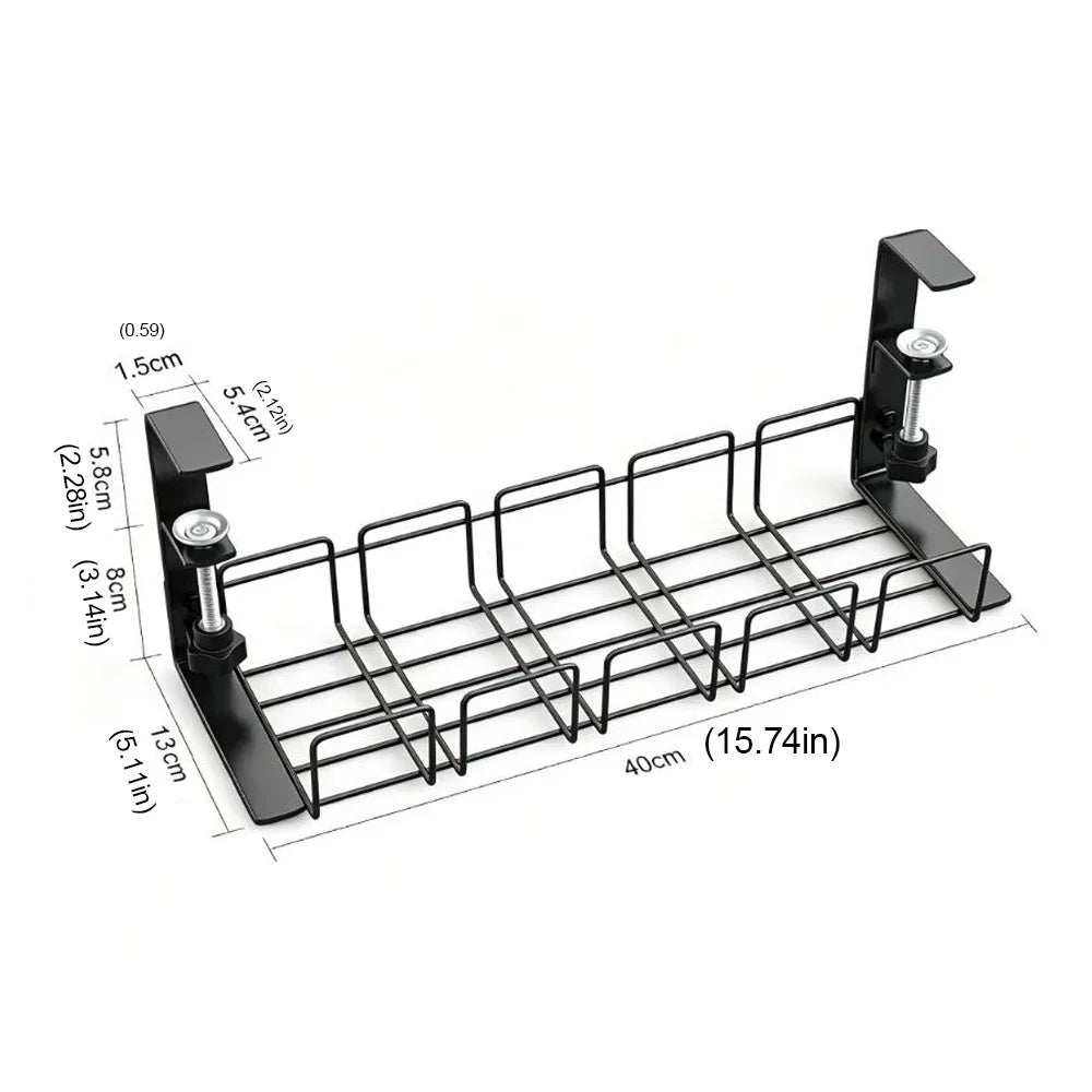 Goulotte métal 40 cm à pince – Sans perçage