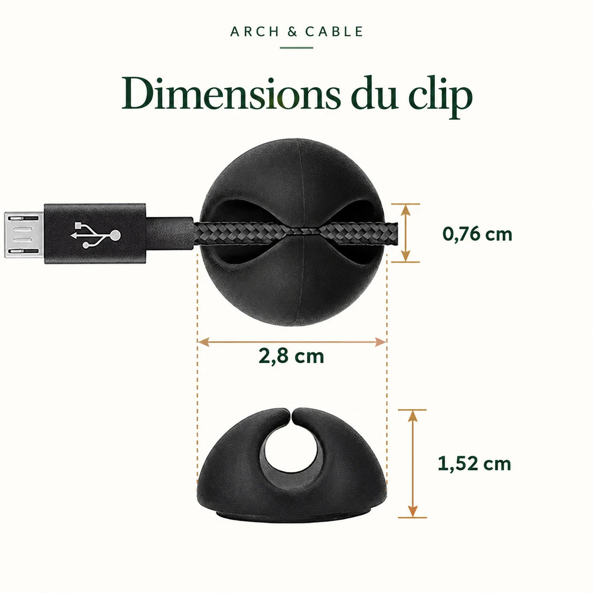 Clips range-câbles adhésifs – Pack de 10