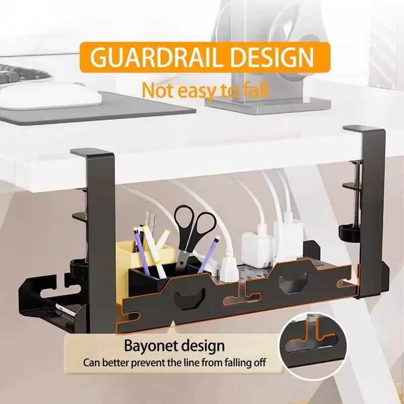Goulotte métal fixe ou rétractable – Sous bureau