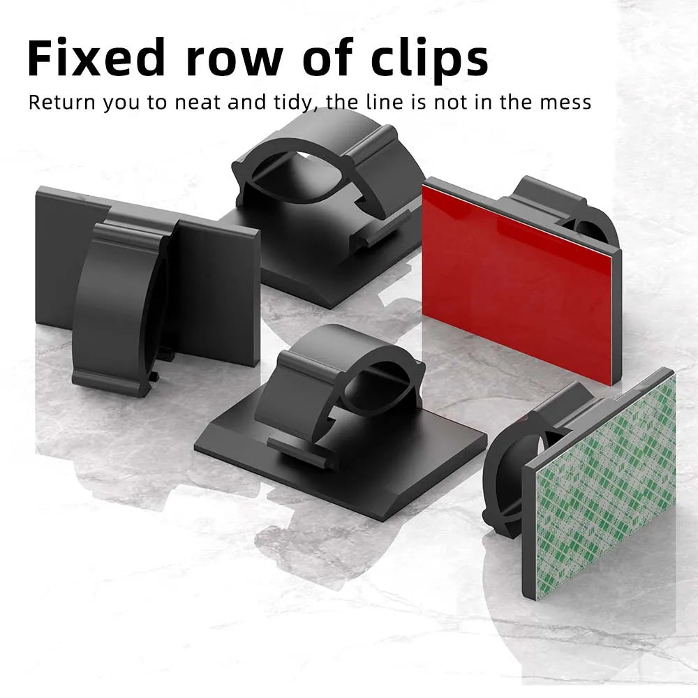 Clips range-câbles de bureau – Pack de 30