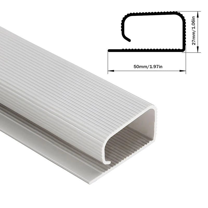 Goulotte PVC 40 cm sous bureau – Sans perçage