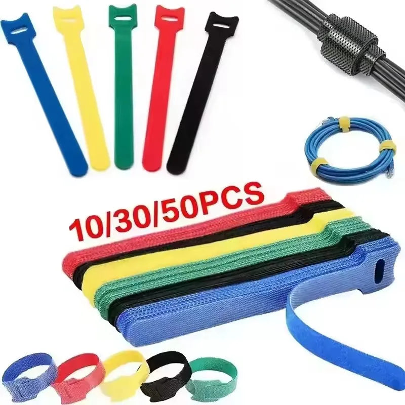 Attaches auto-agrippantes réutilisables – 10/30/50 pièces
