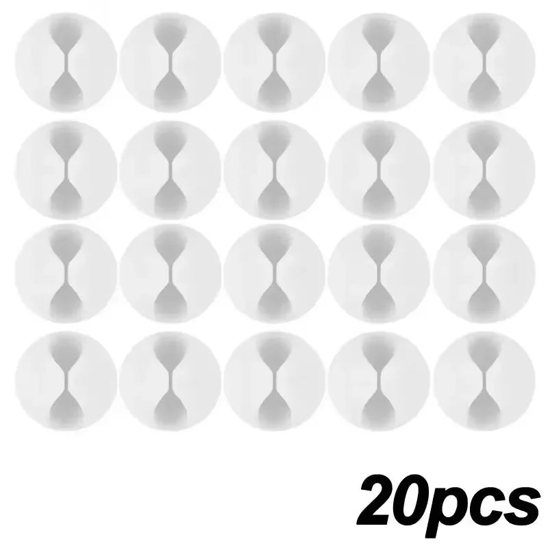 Clips adhésifs guide-câbles pour bureau