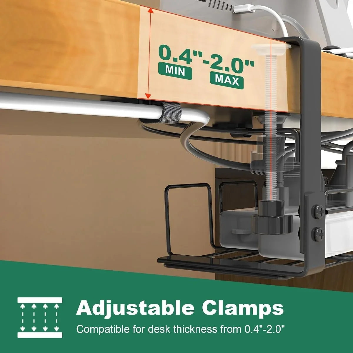 Goulotte métal 40 cm à pince – Sans perçage