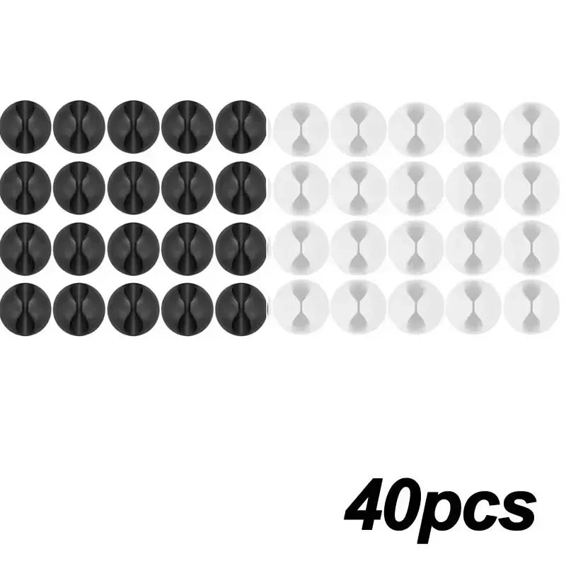 Clips adhésifs guide-câbles pour bureau