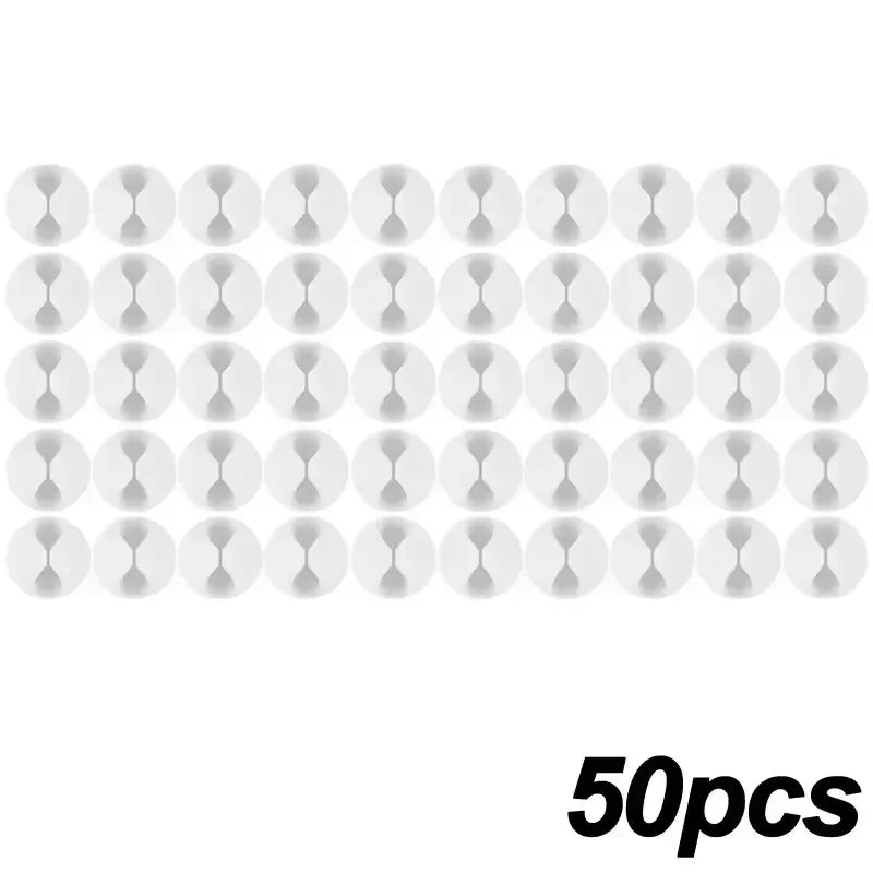 Clips adhésifs guide-câbles pour bureau