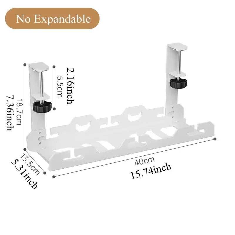 Goulotte métal fixe ou rétractable – Sous bureau