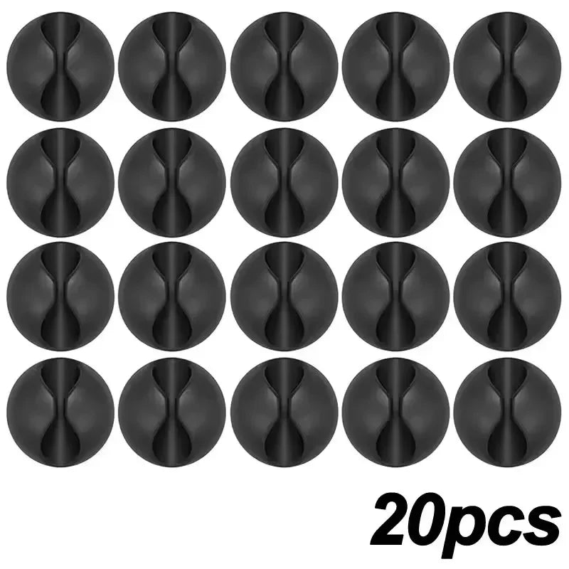 Clips adhésifs guide-câbles pour bureau