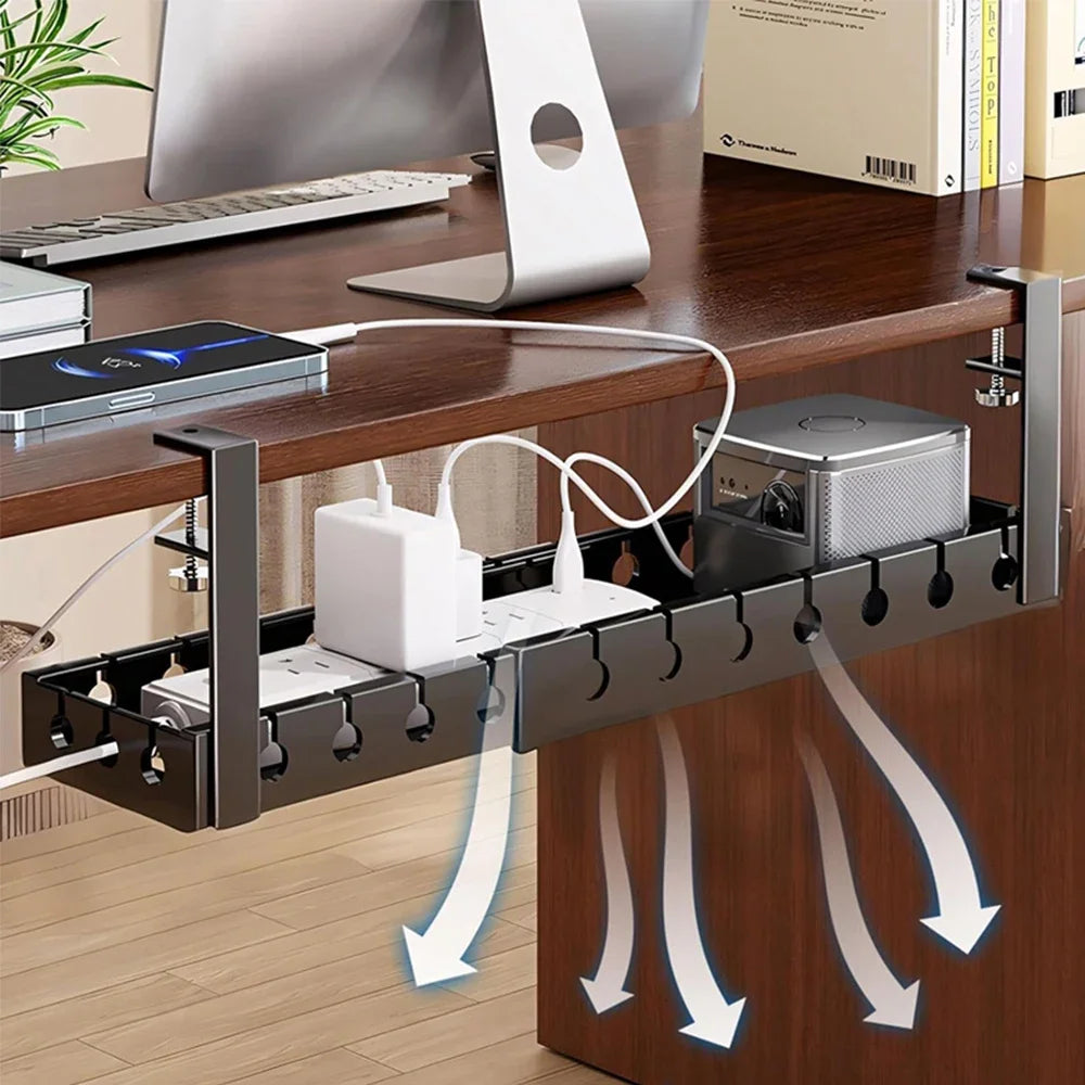 Kit goulotte sous bureau à pince – Sans perçage