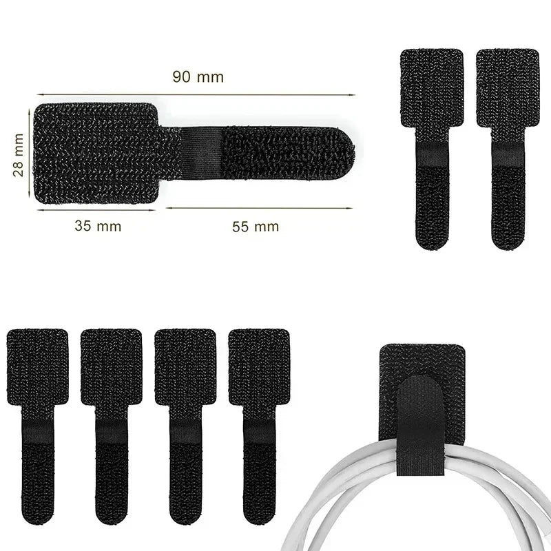 Attaches câbles réutilisables auto-adhésives
