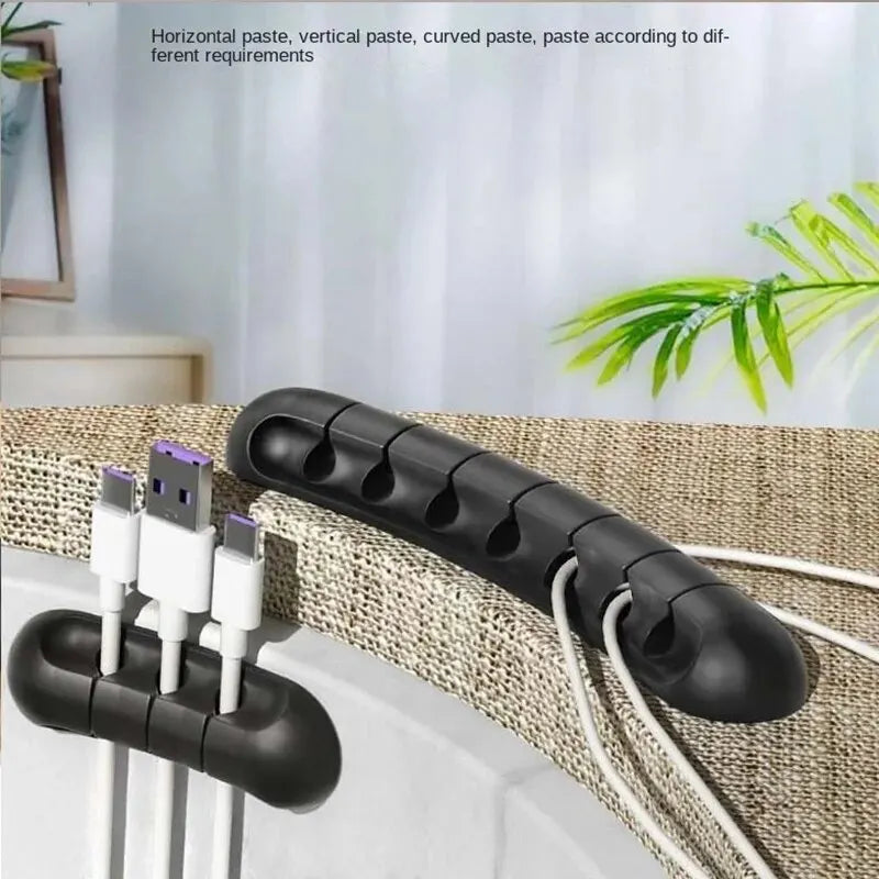 Organiseur silicone adhésif pour câbles