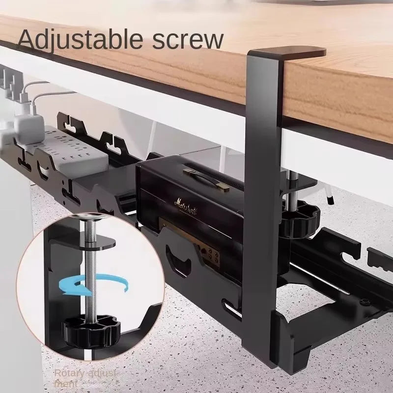 Goulotte métal fixe ou rétractable – Sous bureau