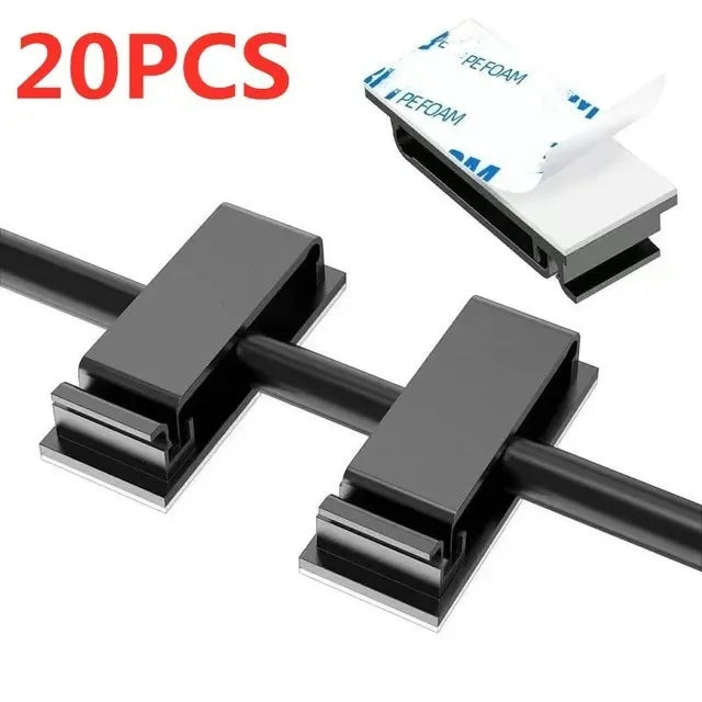 Clips adhésifs compacts pour câbles