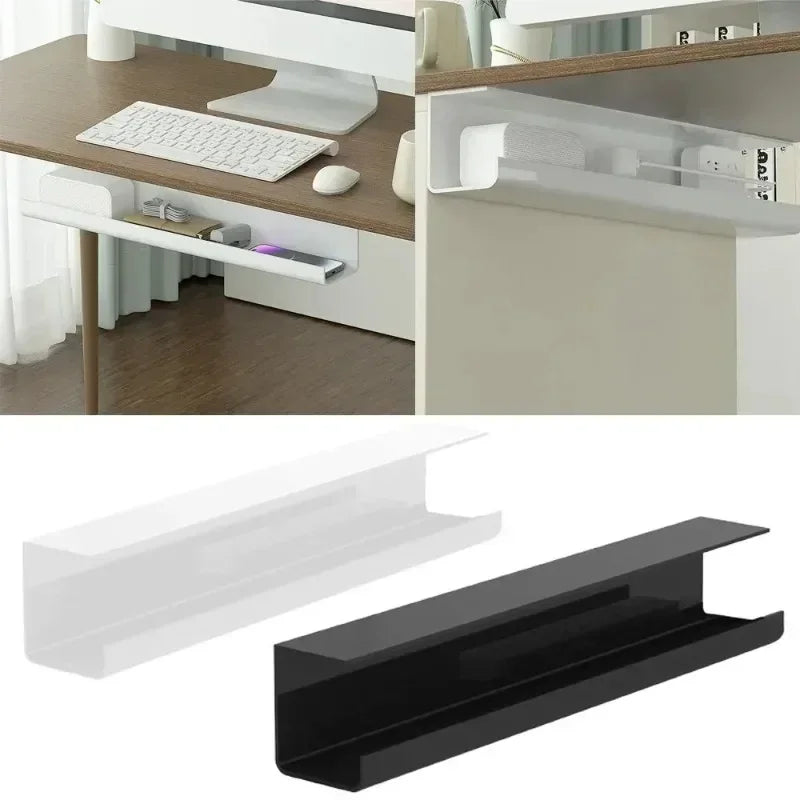 Goulotte large sous bureau – Design discret