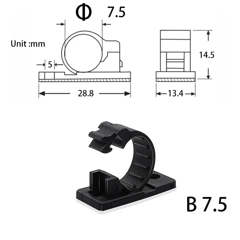 Clips range-câbles USB – Pack de 10