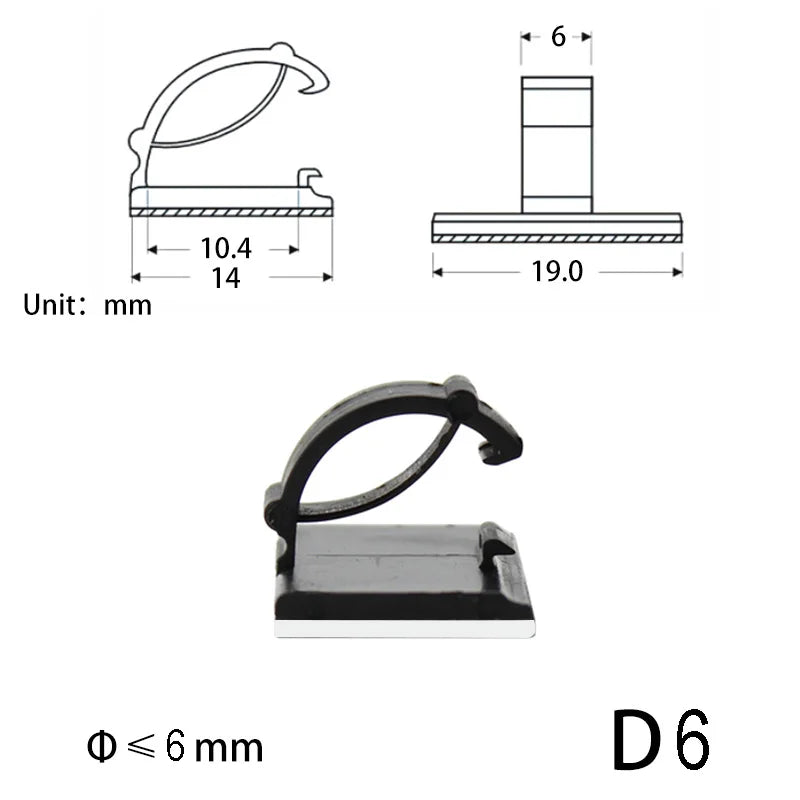 Clips range-câbles USB – Pack de 10