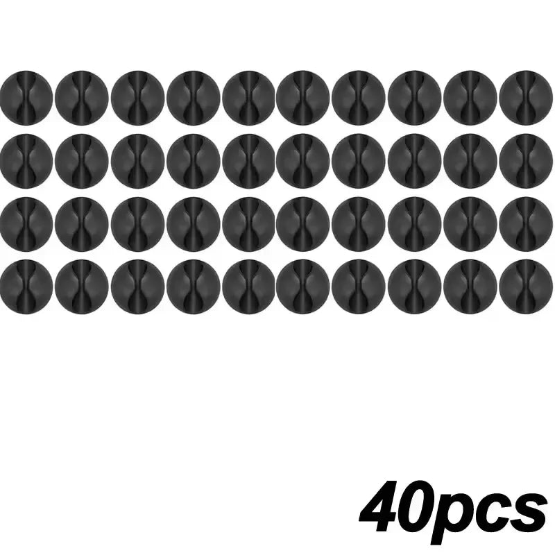 Clips adhésifs guide-câbles pour bureau