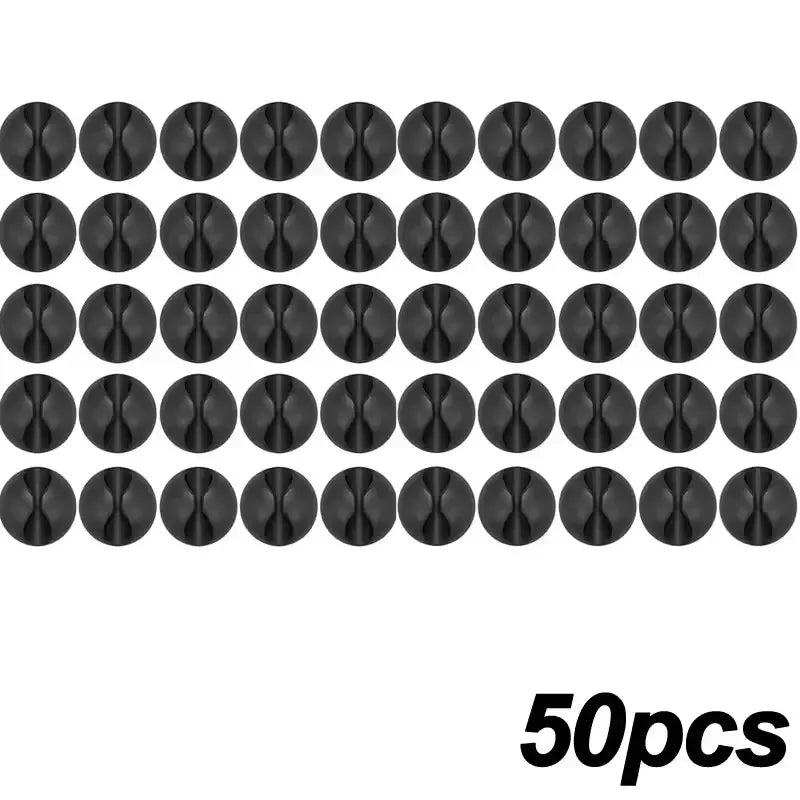 Clips adhésifs guide-câbles pour bureau