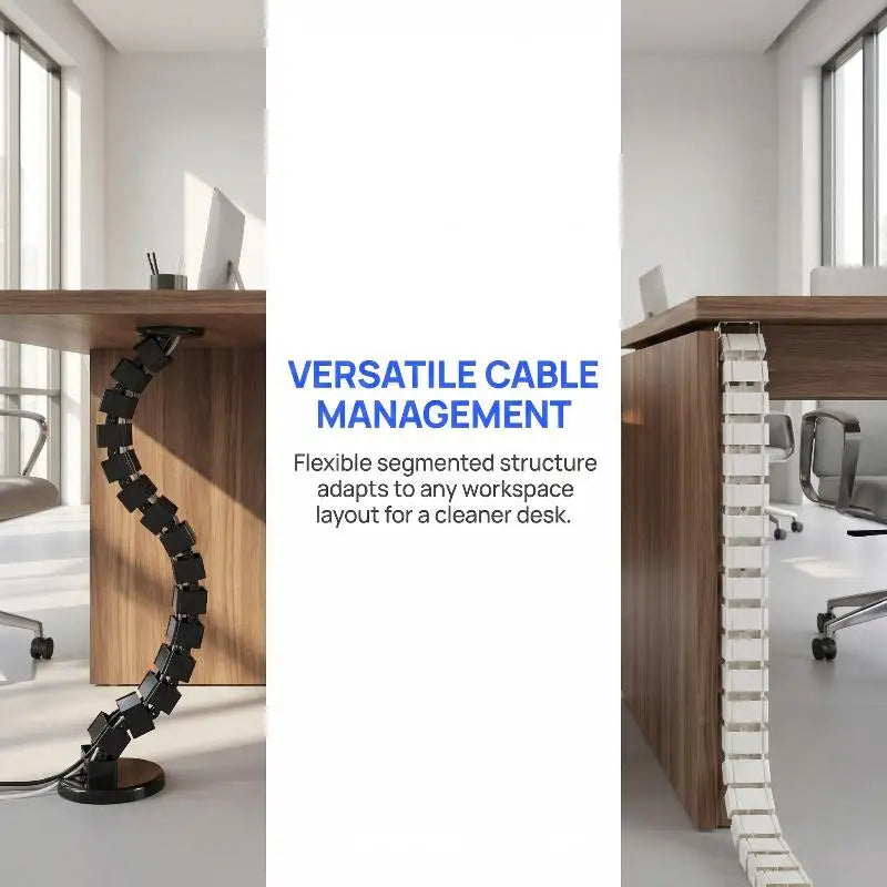 Colonne passe-câbles articulée pour bureau