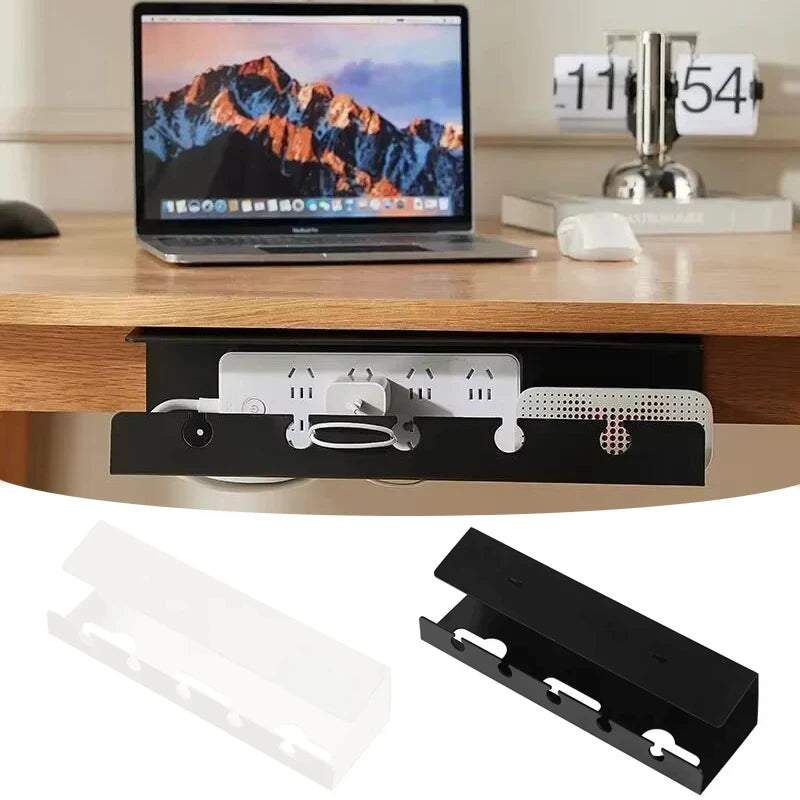 Panier compact à pince sous bureau – Noir ou blanc