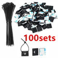 Bases adhésives pour serre-câbles – Lot de 100