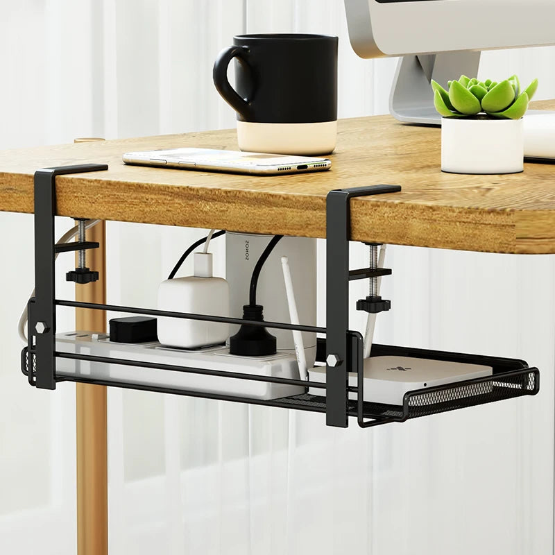 Panier de rangement suspendu sous bureau