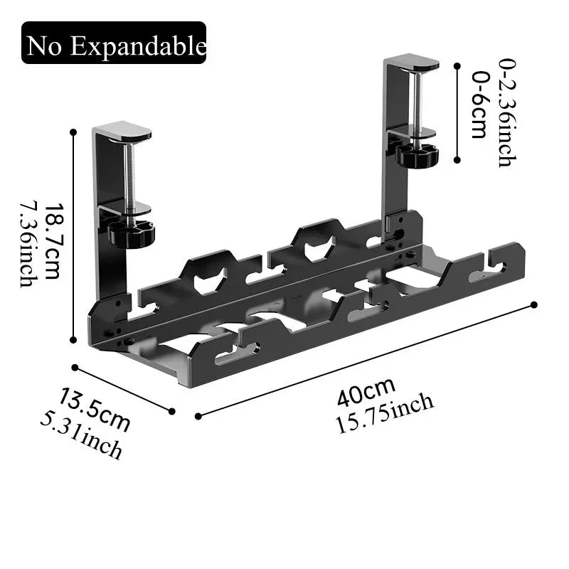 Goulotte métal fixe ou rétractable – Sous bureau