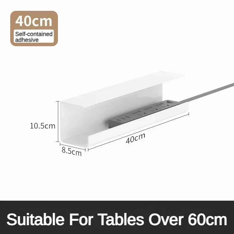 Goulotte large sous bureau – Design discret