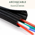 ARCH&CABLE — Gaine tressée PET auto-fermante – 3 à 50 mm