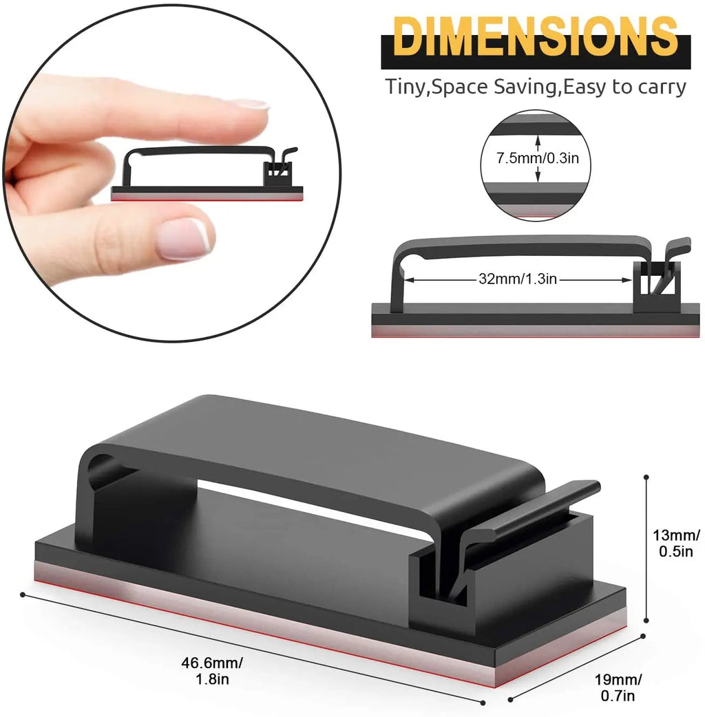 Clips de fixation adhésifs pour câbles