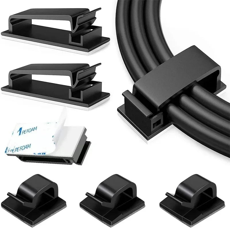 Clips adhésifs compacts pour câbles