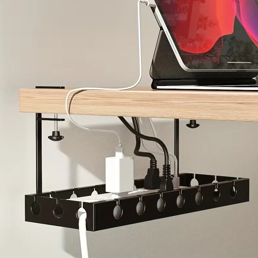 Kit goulotte sous bureau à pince – Sans perçage